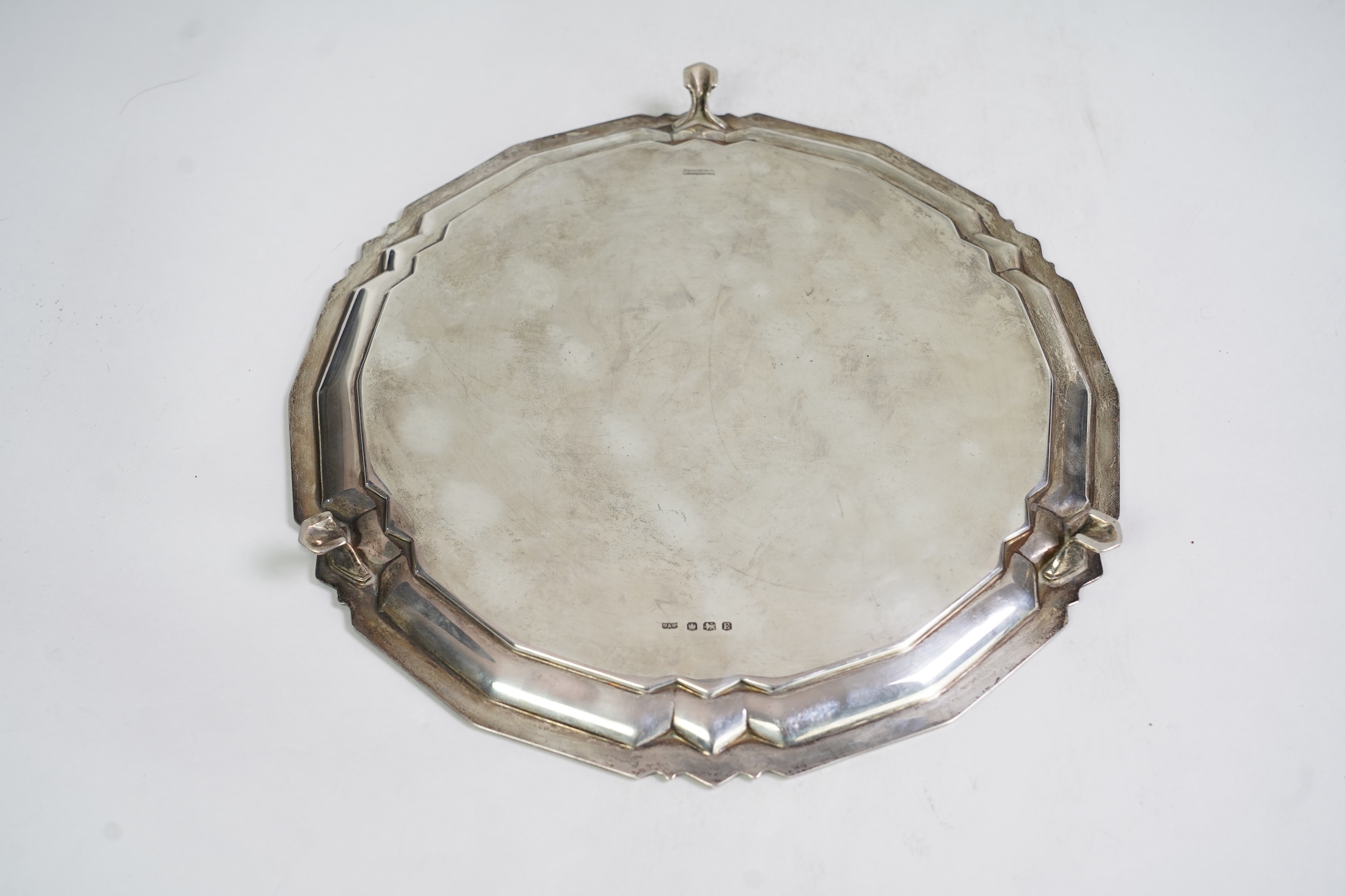 A George VI silver presentation salver, by Mappin & Webb